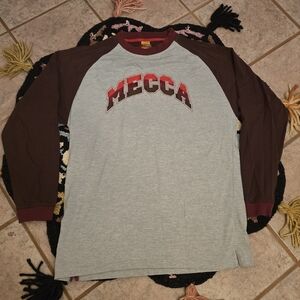 🔥🔥Mecca Men's Gray and Brown Long Sleeve Tee🔥🔥